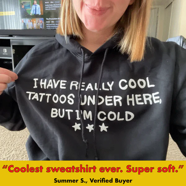 'Cool Tattoos' Hoodie - Image 3